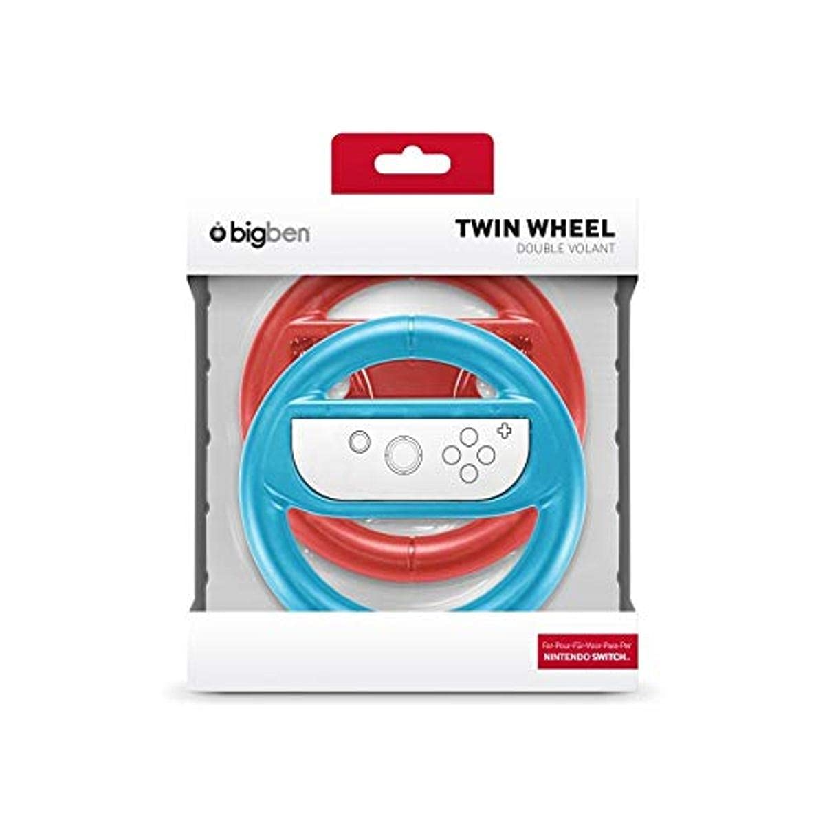 Mando Nintendo Switch Bigben Pack 2 Volantes Joy-Con Rojo Y Azul TamañO Grande Mando Nintendo Switch Bigben Pack 2 Volantes Joy-Con Rojo Y Azul TamañO Grande